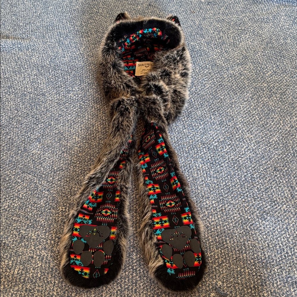 SpiritHoods Gray Wolf Faux Fur Hat - Picture 2 of 7